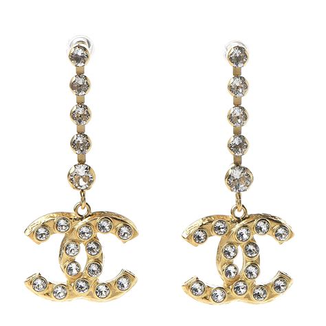 chanel earrings crystal